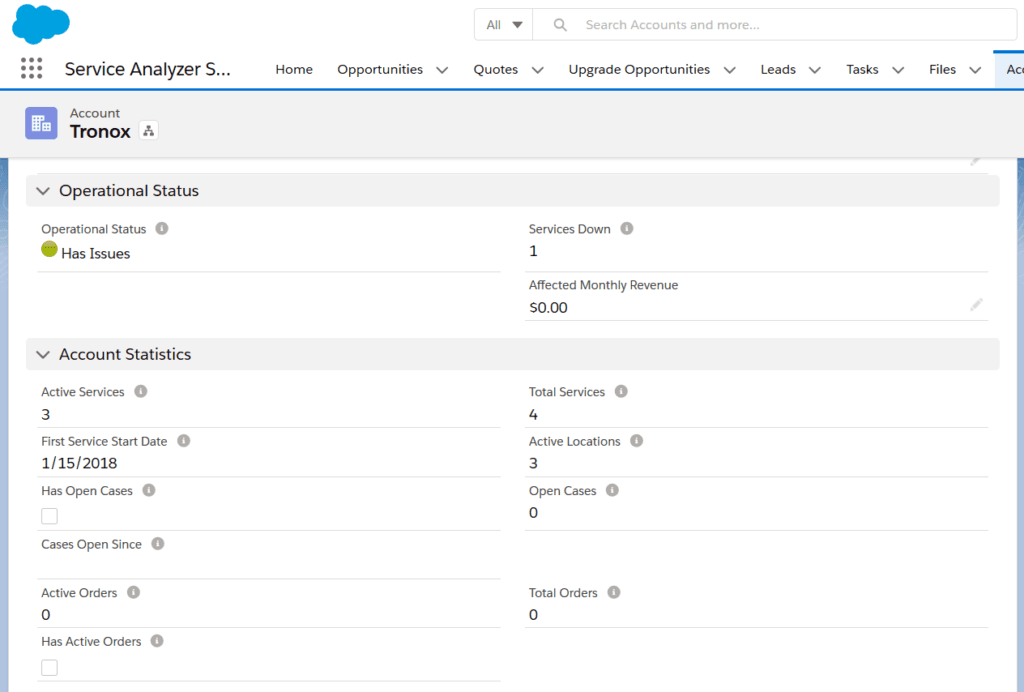 Nextian account statistics (services, cases, orders, etc.) 