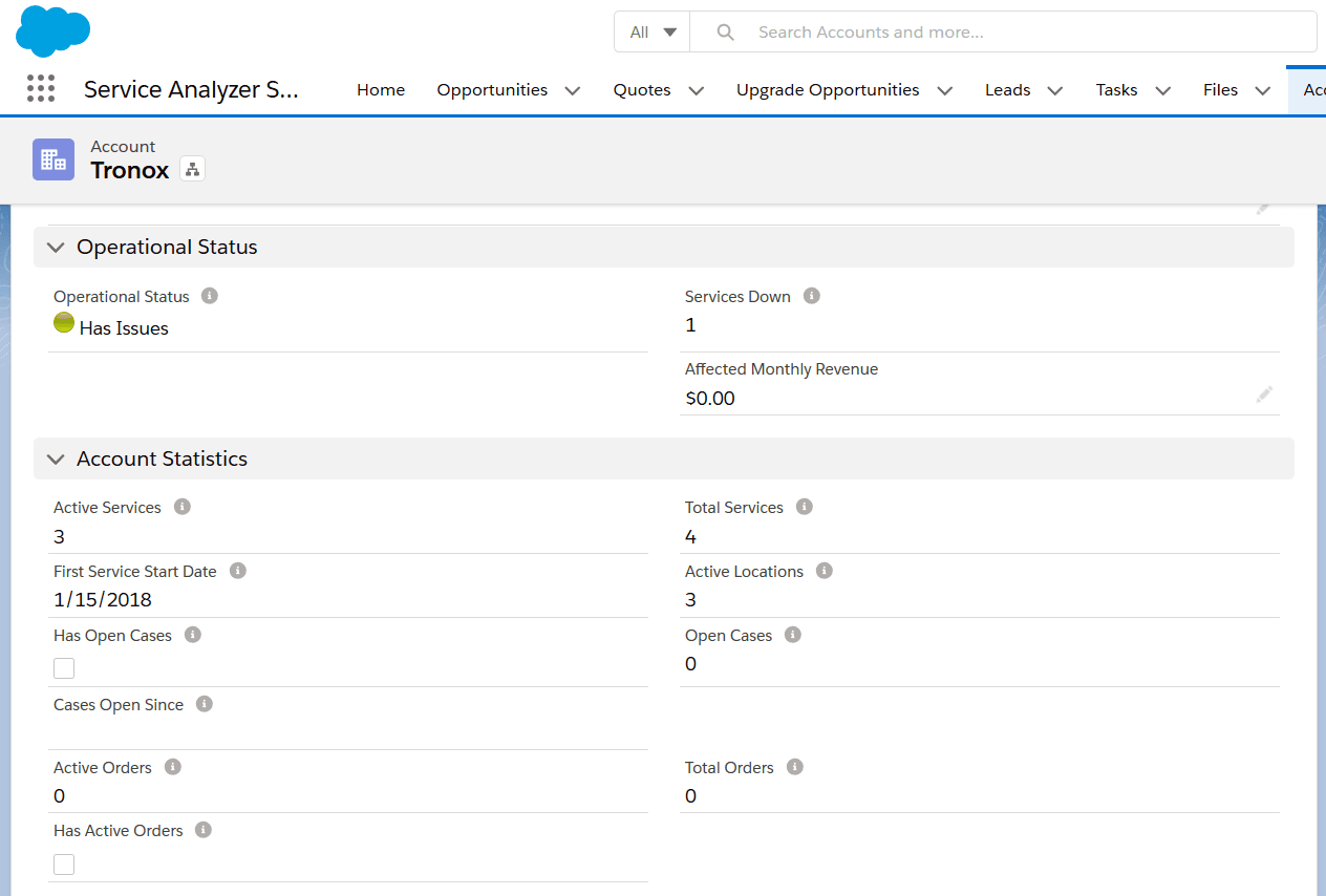 Nextian account statistics (services, cases, orders, etc.)