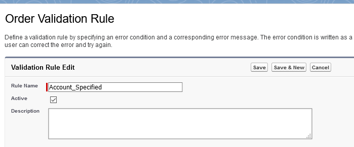 Salesforce validation rule active/inactive status
