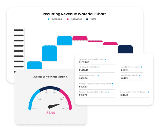 Financial performance dashboards and reports